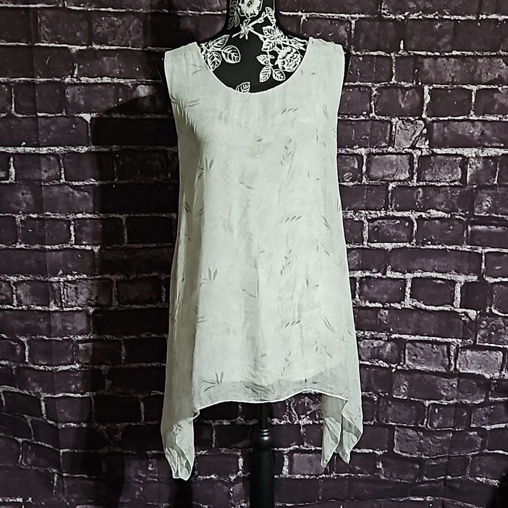 GIUSY made in Italy 100% silk lining  Sleeveless Tunic CLEARANCE